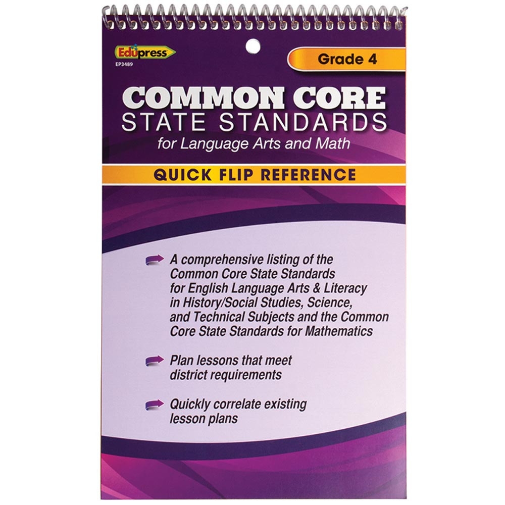 Gr 4 Quick Flip For Common Core Standards EP 3489 Edupress Teacher Resources Gr 4 Quick Flip For Common Core Standards EP 3489 Edupress Teacher Resources