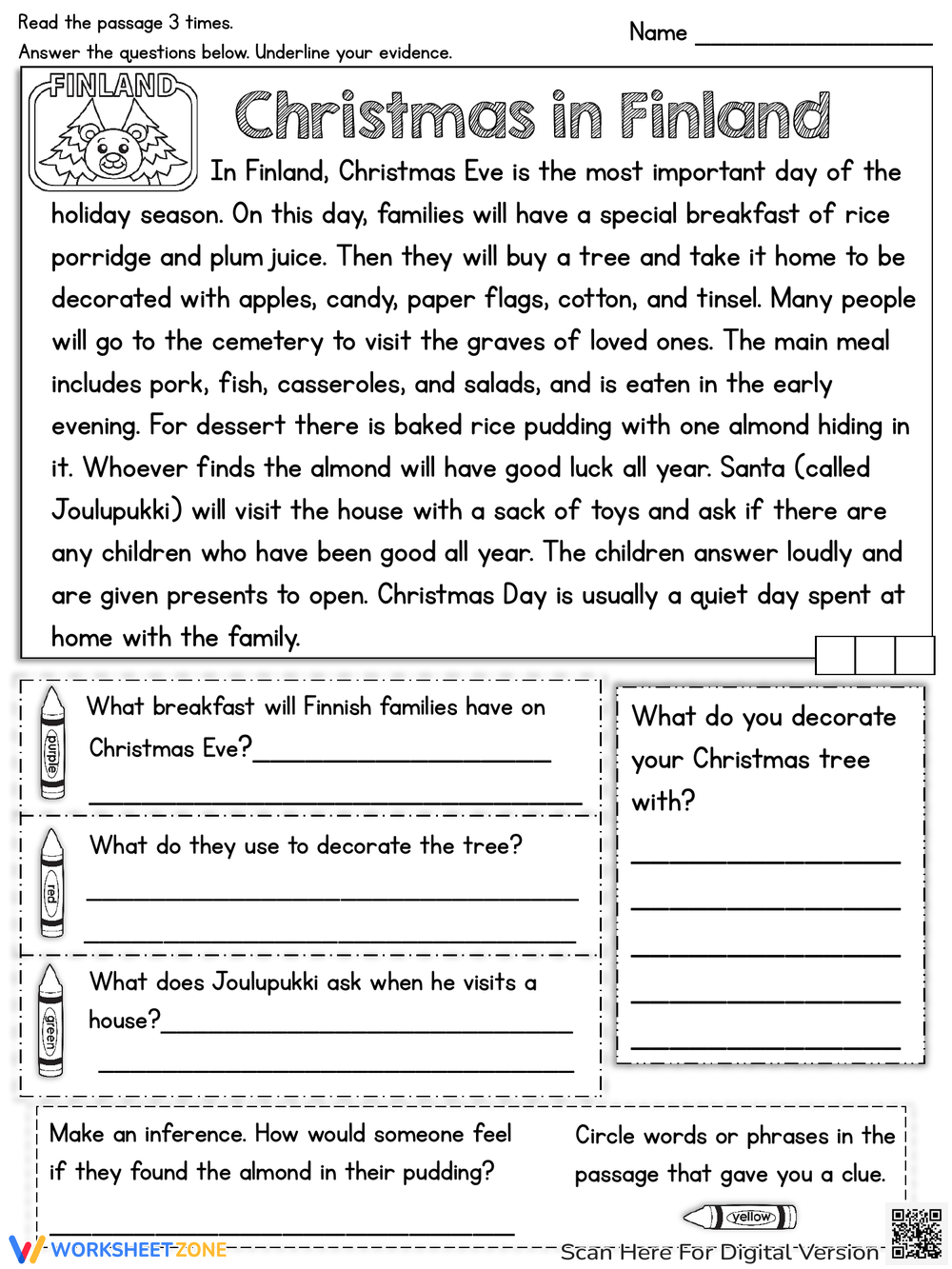 Grade 3 Christmas Comprehension Worksheets Fill In The Blanks Worksheets Printable Grade 3 Christmas Comprehension Worksheets Fill In The Blanks Worksheets Printable