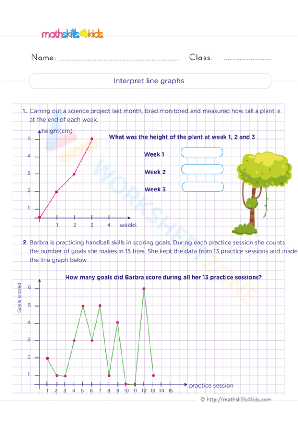 Grade 4 Graphing Data Worksheets Printable