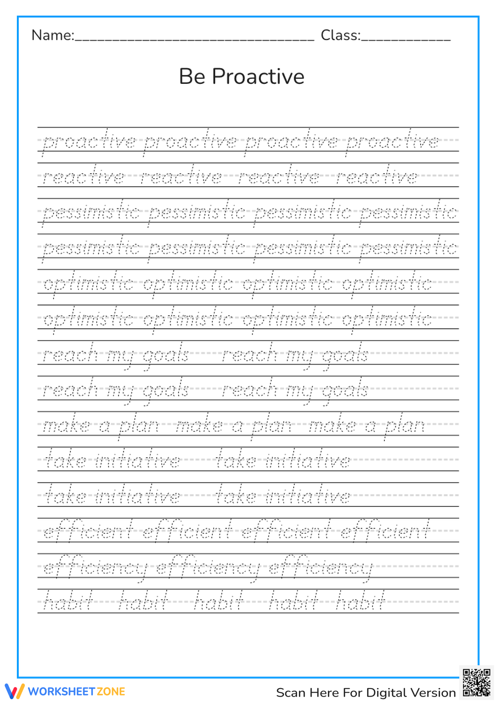 Grade 4 Handwriting Worksheets Printable