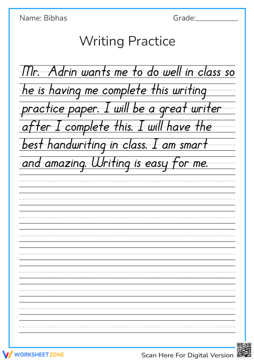 Grade 4 Improve Handwriting Worksheets Printable Free Custom Printable Handwriting Worksheet Templates Canva