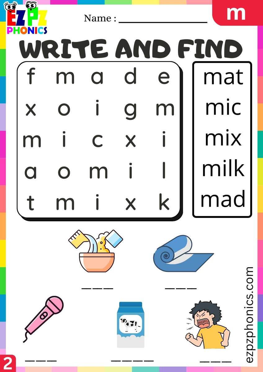 Group2 Letter M Write And Find Beginning Sounds Worksheet Ezpzphonics Group2 Letter M Write And Find Beginning Sounds Worksheet Ezpzphonics