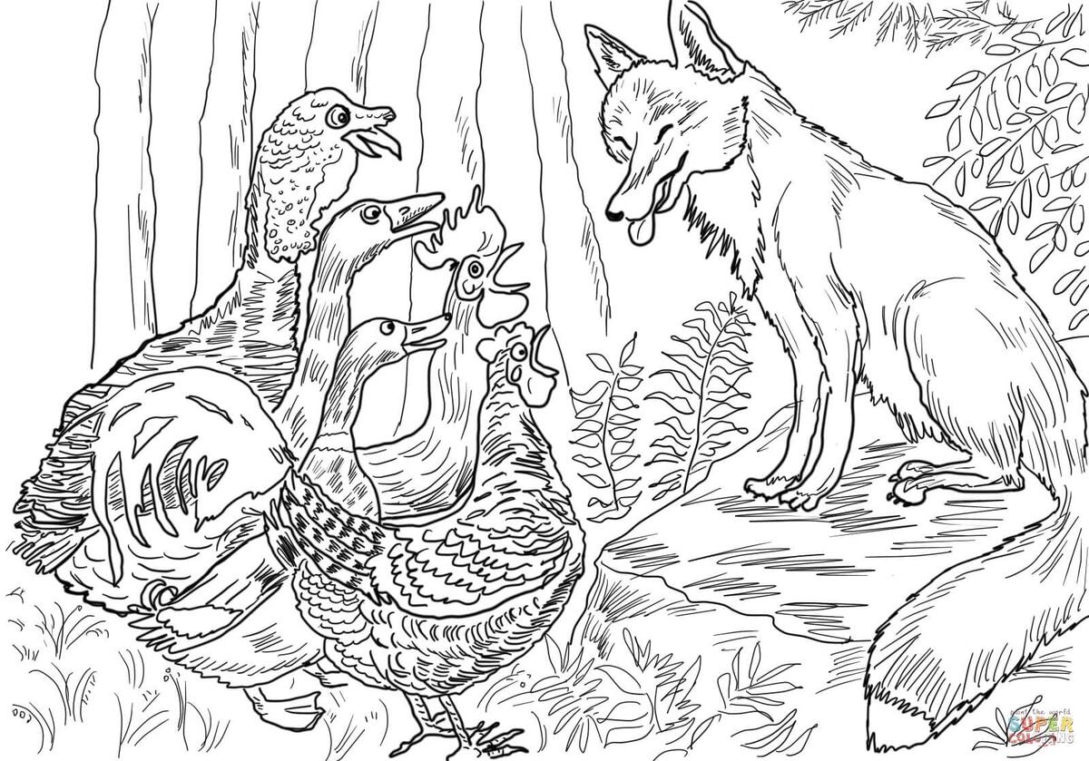 Henny Penny 5 Free Printable Coloring Pages