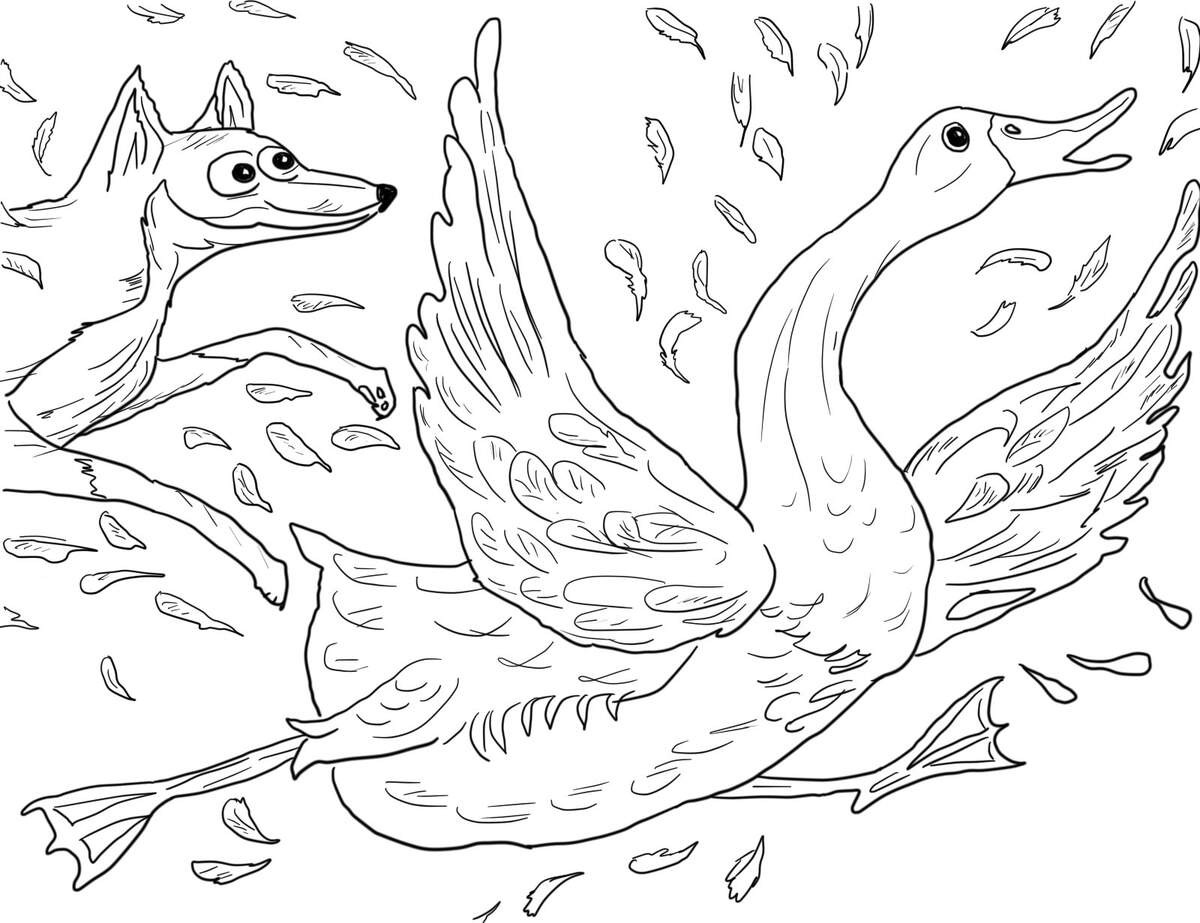 Henny Penny 5 Free Printable Coloring Pages