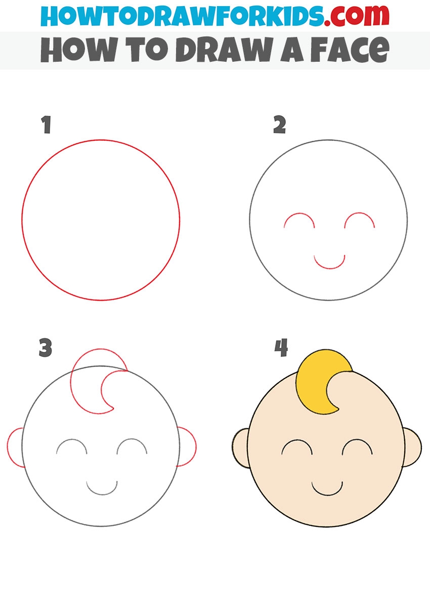 How To Draw A Face Easy Drawing Tutorial For Kids