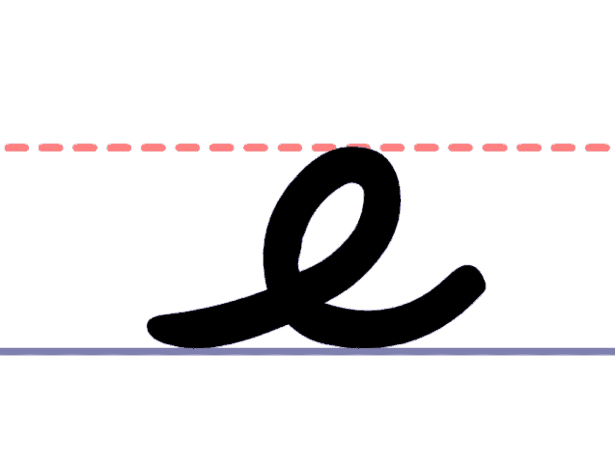 How To Write A Cursive Lowercase E