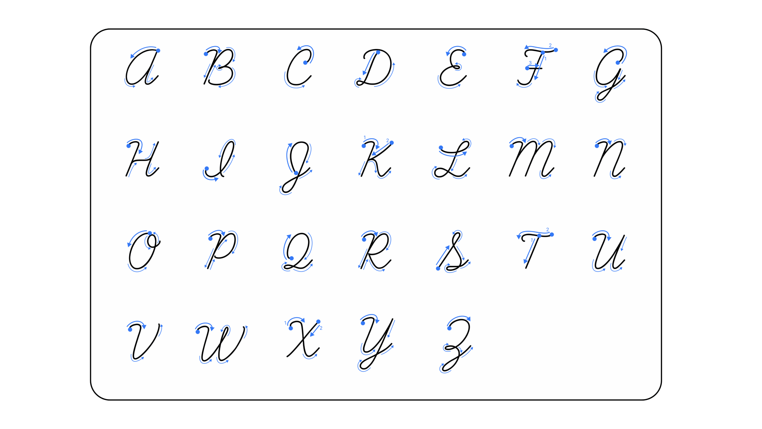 Free Printable Cursive Alphabet Letters