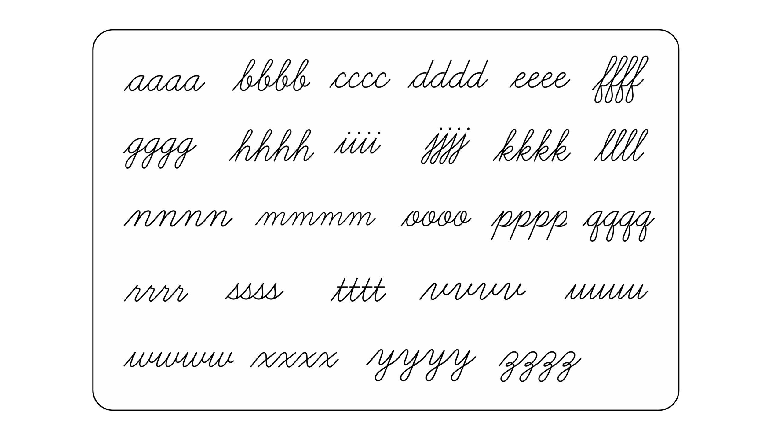 How To Write Cursive Alphabet A To Z Writey