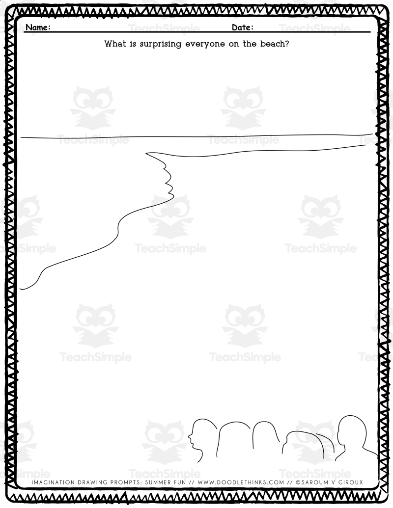 Imagination Fun Drawing Prompts Finish The Drawing Summer Theme By Teach Simple