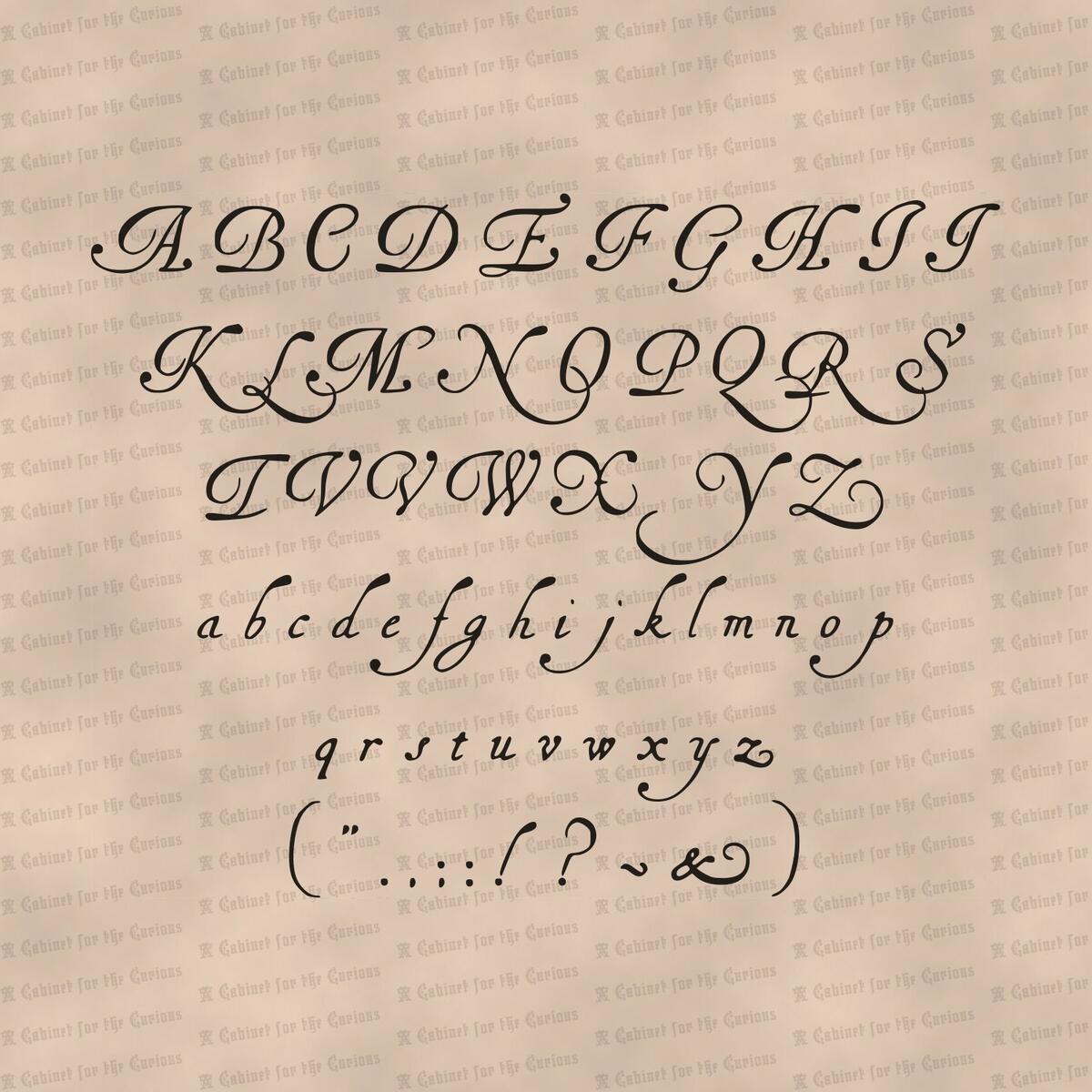 Installable Font Vintage 17th Century Handwriting Antique Early Modern Uppercase Lowercase Cursive Letters Lettering OTF TTF Etsy
