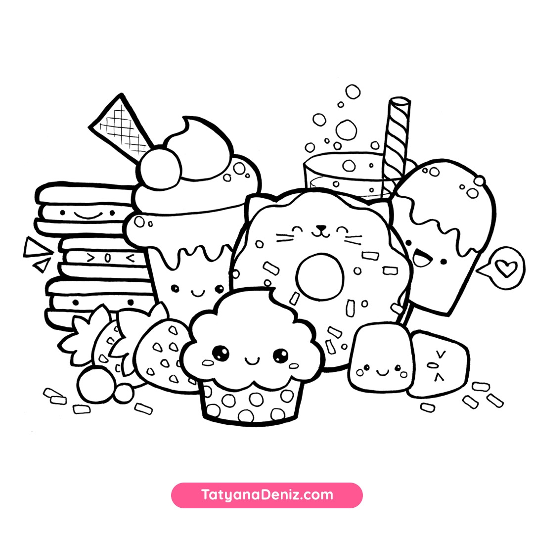 Kawaii For Kids Kawaii Coloring Pages