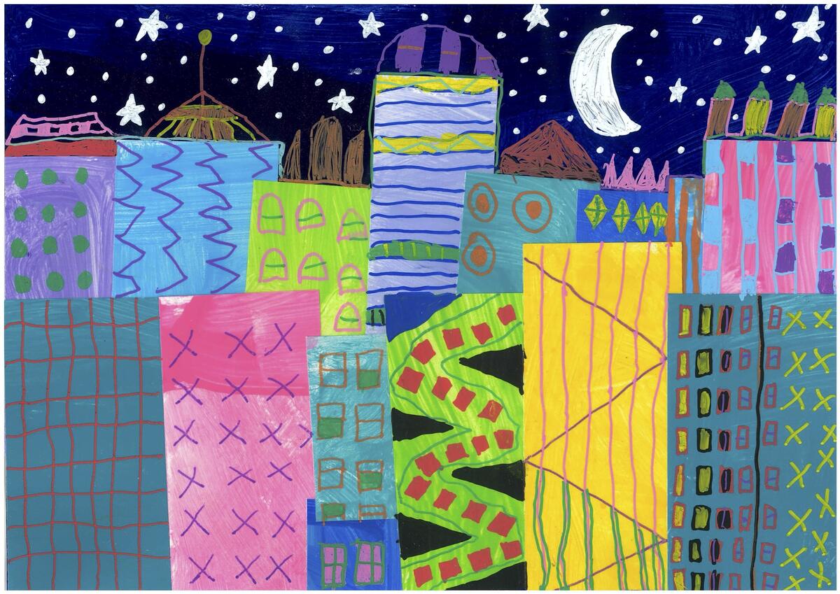 Kindergarten Cityscape Collages Ms Kit Lang