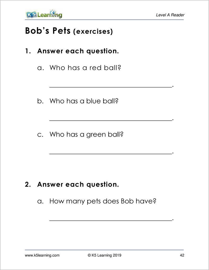 Kindergarten Reading Workbook Level A K5 Bookstore