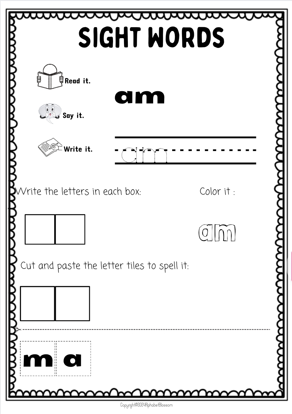 Kindergarten Sight Words Worksheets Made By Teachers All About Me Worksheet Free Printable Digital PDF