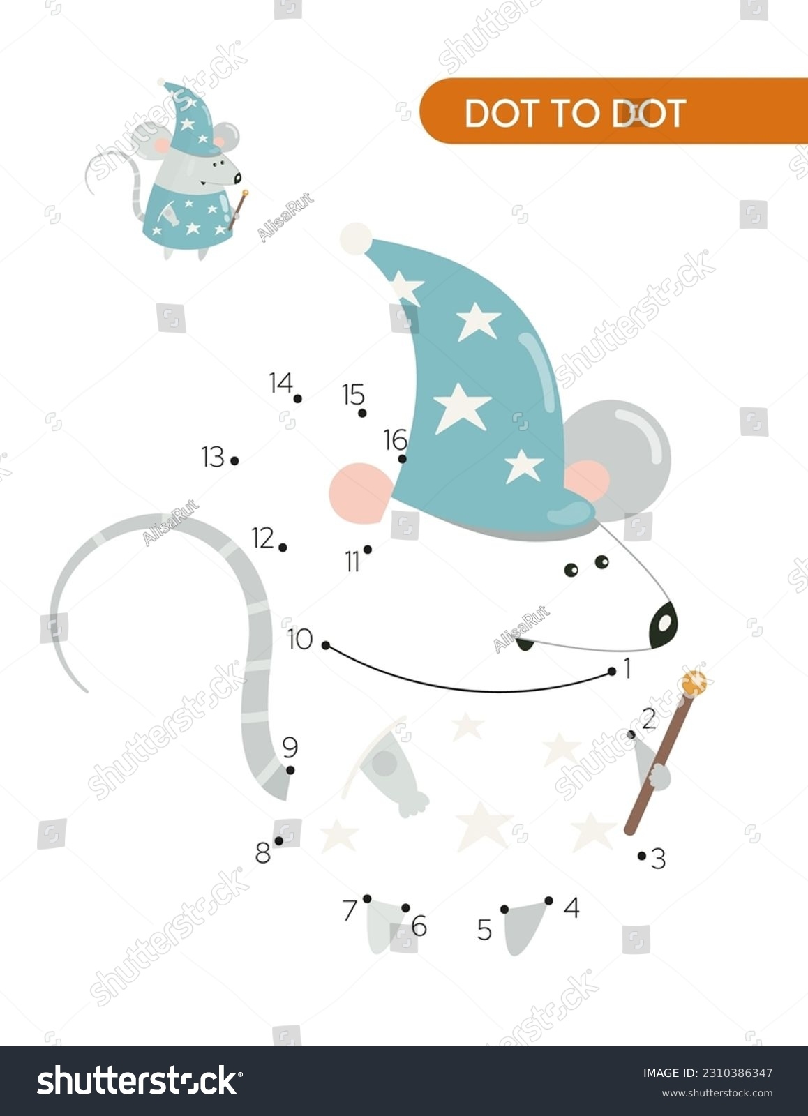 Knight Dot Dot Mouse Wizard Book Stock Vector Royalty Free 2310386347 Shutterstock