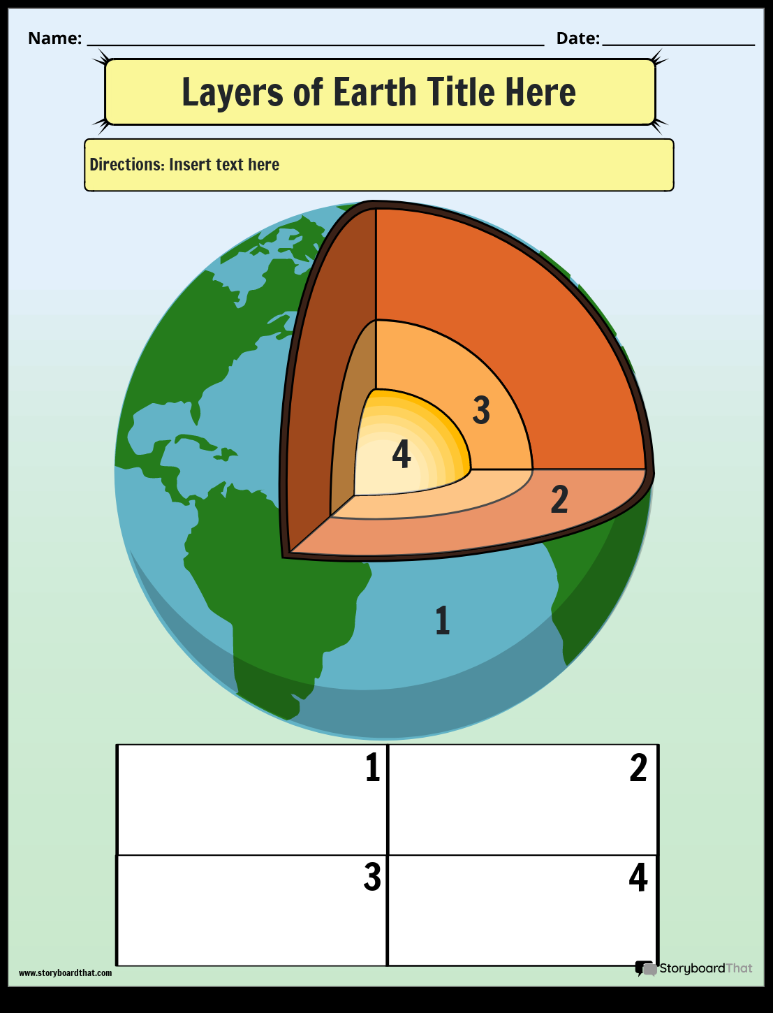 Layers Of Earth Worksheets Free From Storyboard That Layers Of Earth Worksheets Free From Storyboard That