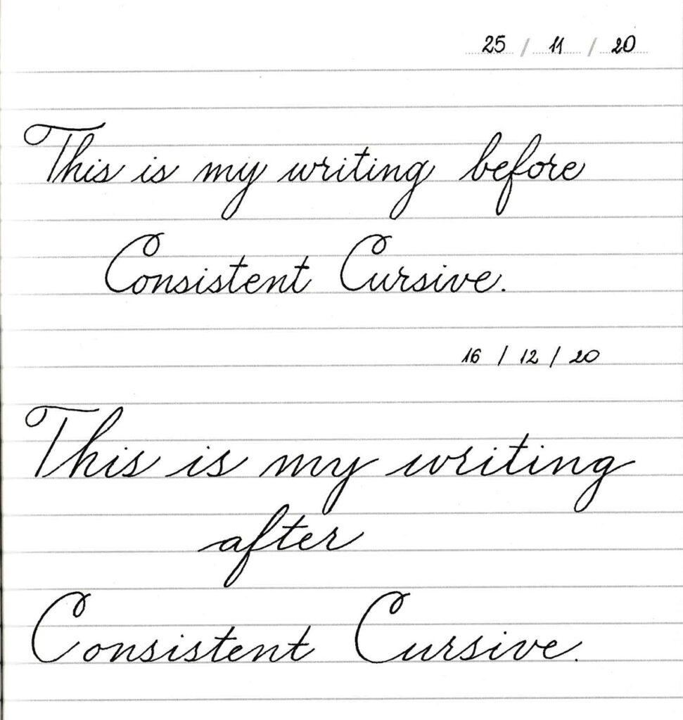 Learn To Write Cursive Consistent Cursive 6 Ways To Improve Your Cursive Handwriting A Comprehensive Worksheet The Postman S Knock