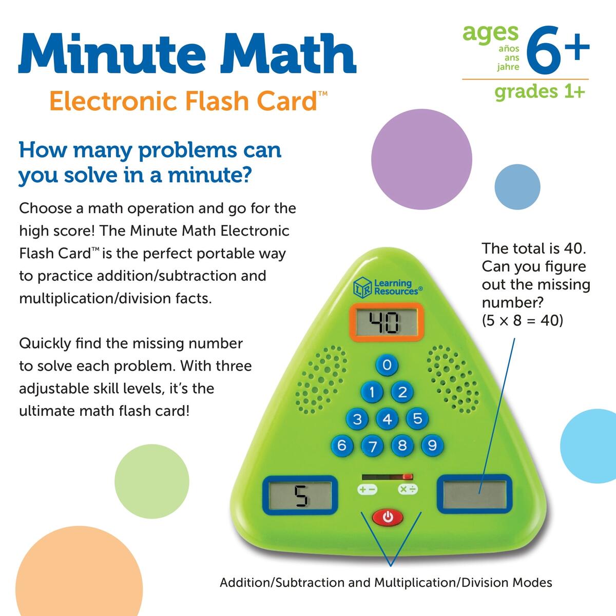 Learning Resources Minute Math Electronic Flash Card Classroom Must Haves Walmart Learning Resources Minute Math Electronic Flash Card Classroom Must Haves Walmart