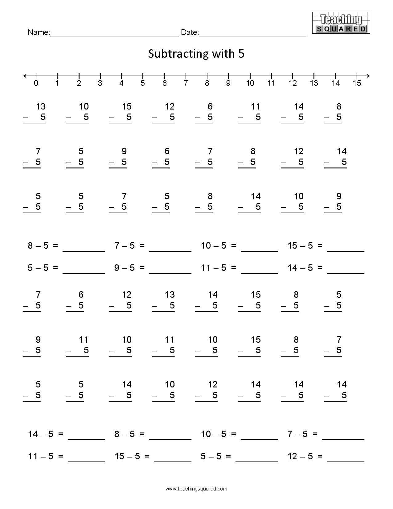 Learning Subtraction Teaching Squared