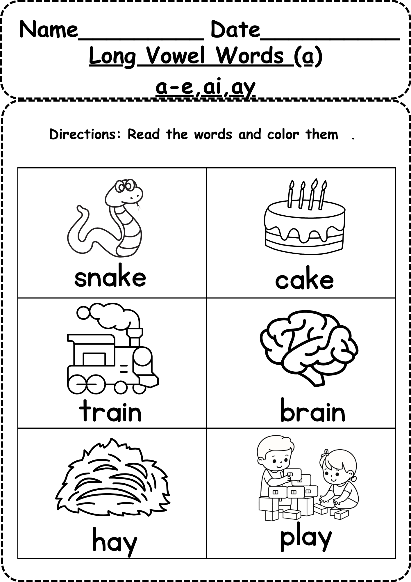 Identifying Long And Short Vowel Sounds Worksheets For Kindergarten Teaching Resources