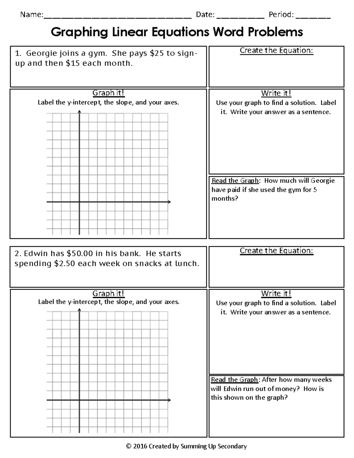 MATH 101 Graphing Linear Equations Word Problems Solutions Studocu MATH 101 Graphing Linear Equations Word Problems Solutions Studocu