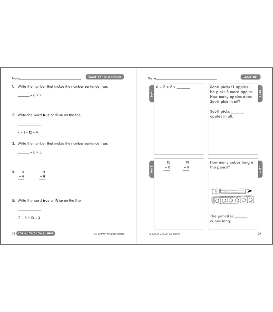 Math Assessment Free Printable Carson Dellosa Worksheets Library