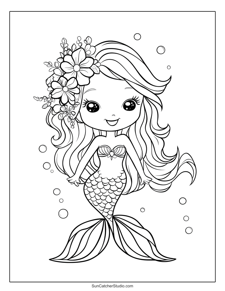 Mermaid Coloring Pages And Coloring Sheets Free Printables Lettering SVG Files Tools Apps