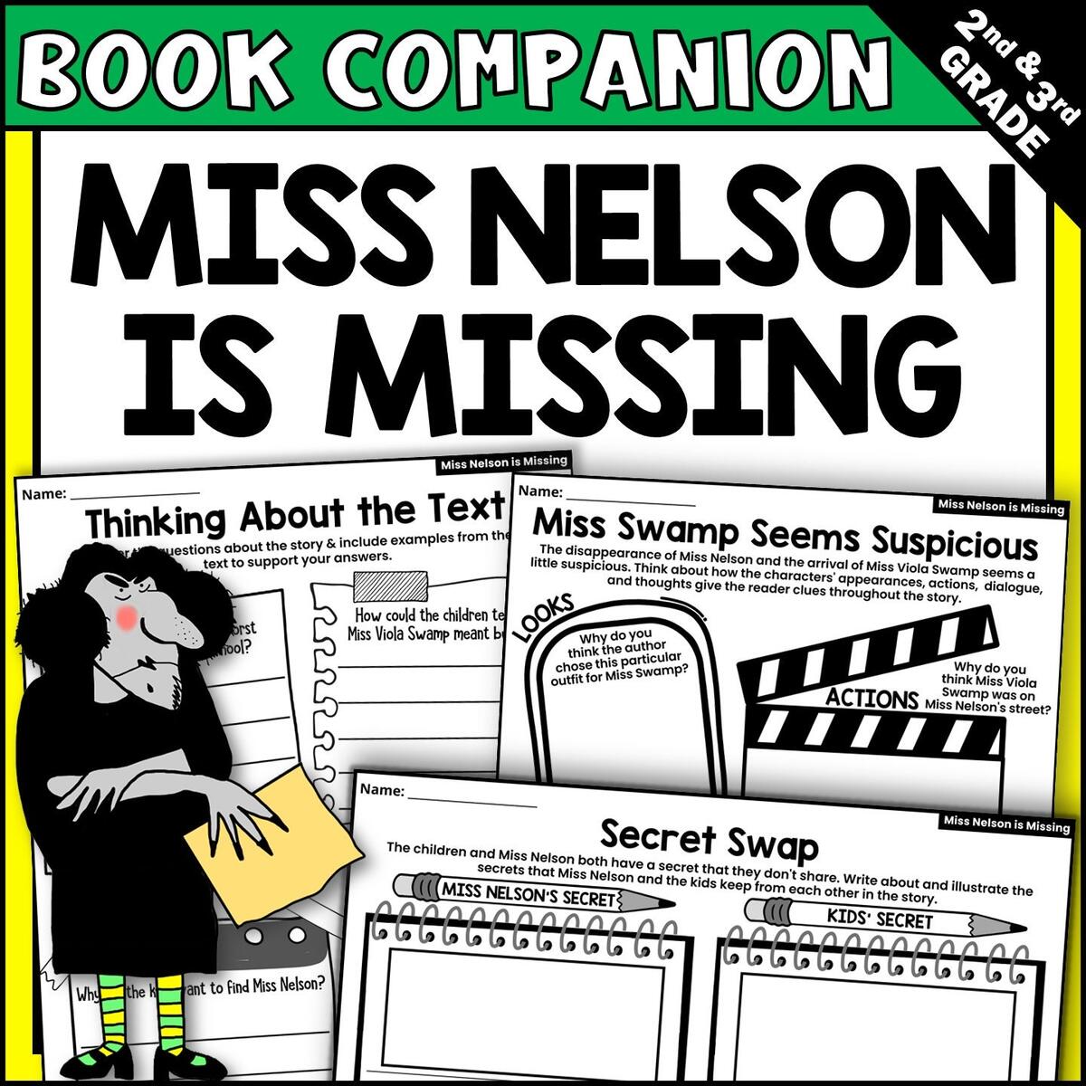 Miss Nelson Is Missing Interactive Read Aloud Activities And Book Companion Etsy