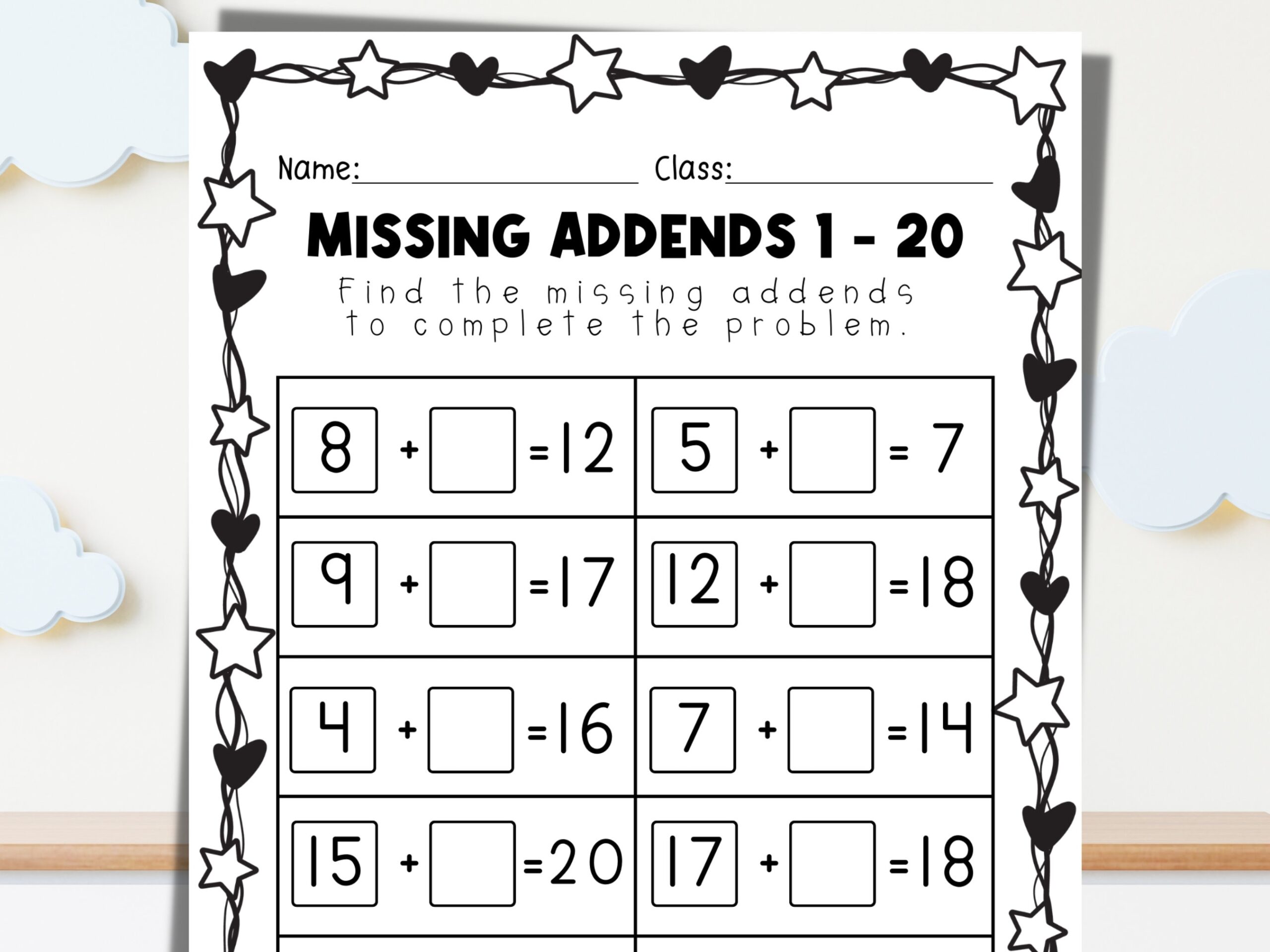 Missing Addends Made By Teachers