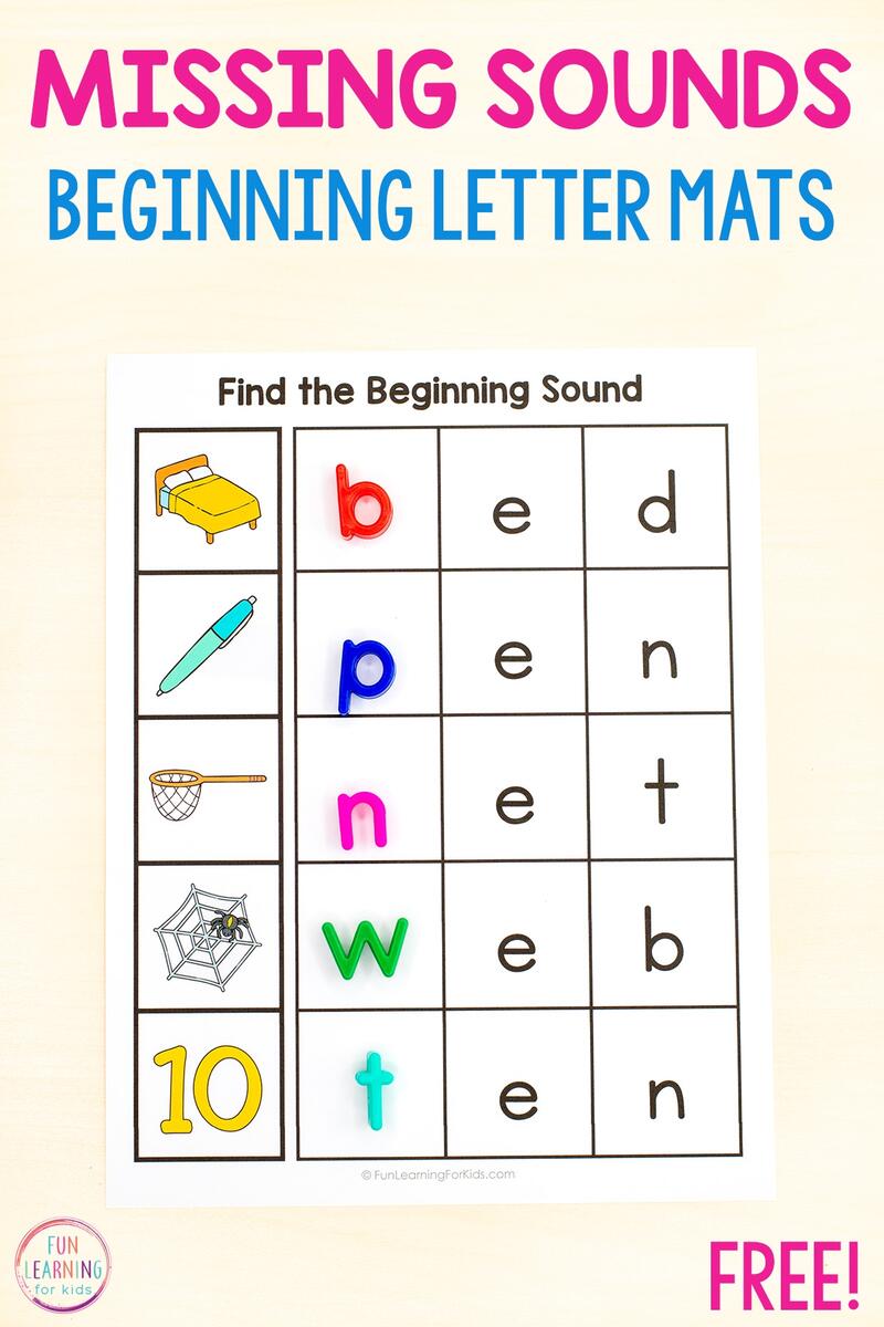 Missing Beginning Sound CVC Word Mats Free Printable CVC Missing Letter Worksheets For Phonics Practice