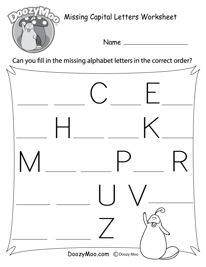 Dot To Dot Uppercase Letters Worksheet Free Printable Doozy Moo