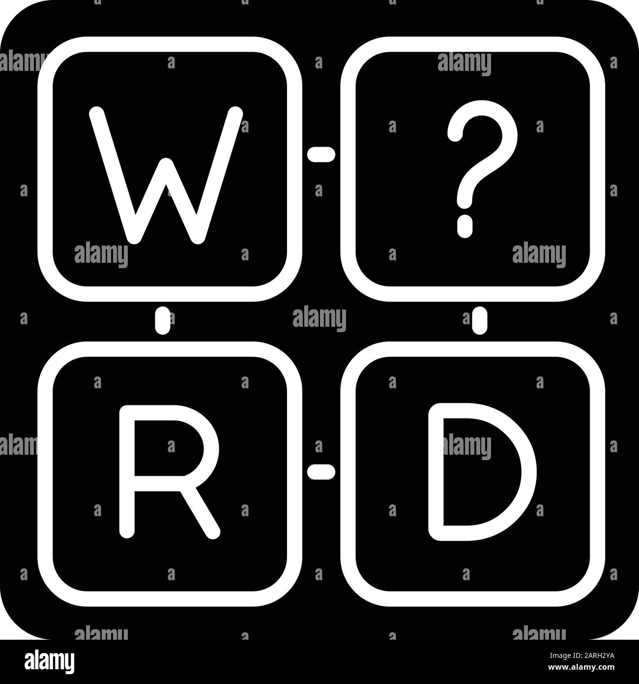 Missing Letter Puzzle Glyph Icon Word Game Mental Exercise Challenge Language Vocabulary Test Brain Teaser Solution Finding Silhouette Symbol Stock Vector Image Art Alamy