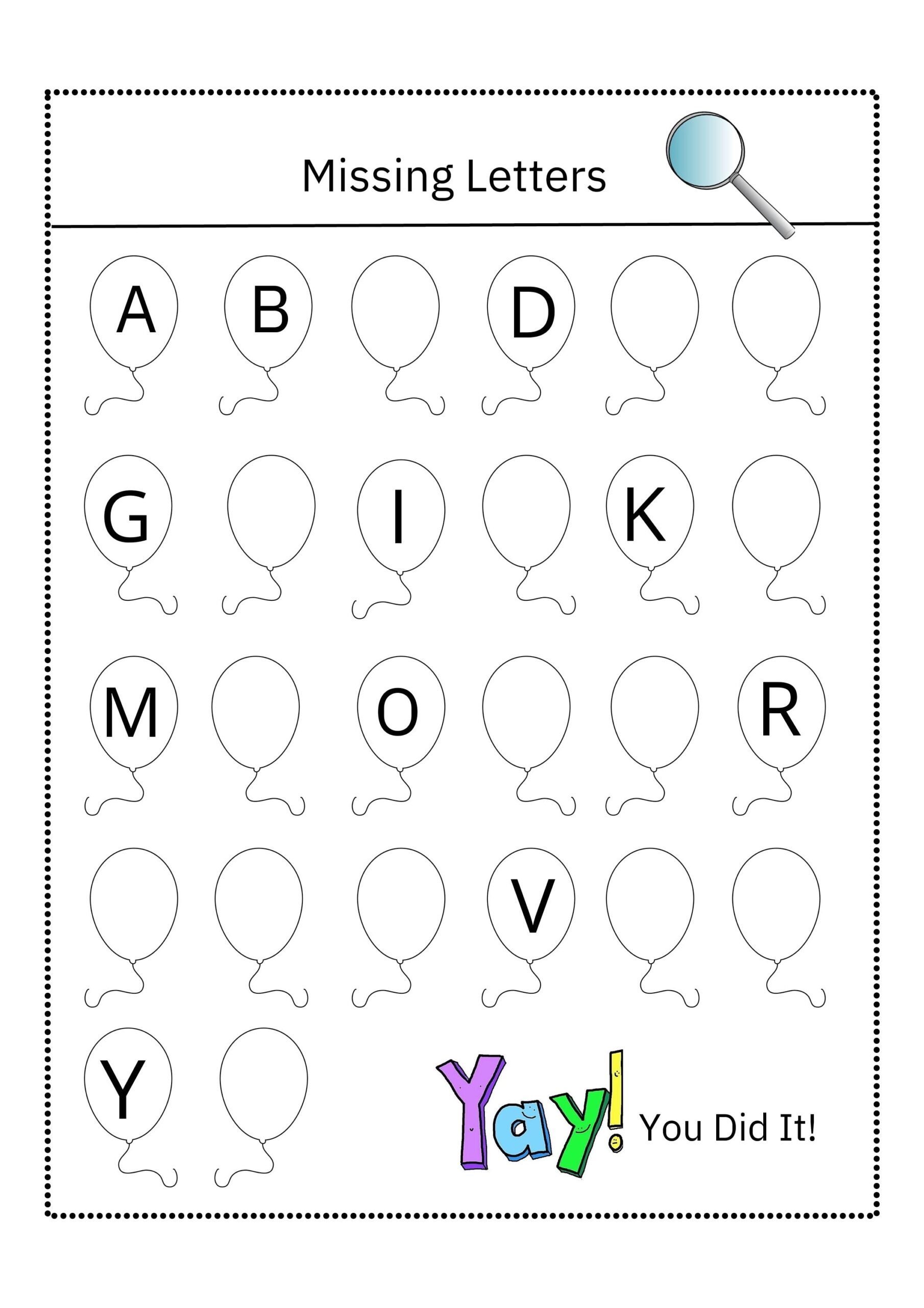 Missing Letter Worksheets Activity Pages Alphabet Letters Printables Instant Download Home Schooling Handwriting Practice Etsy
