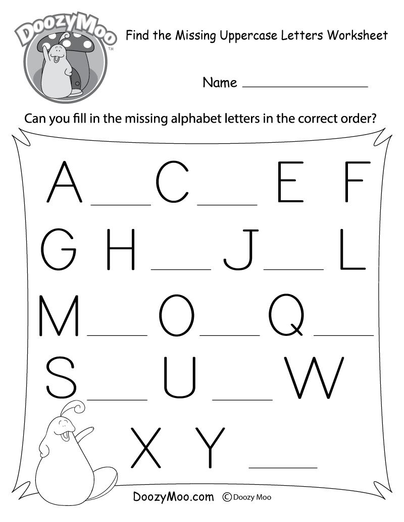 Missing Letter Worksheets Free Printables Doozy Moo Missing Lowercase Letters Missing Small Letters Worksheet FREE Printable Worksheets Worksheetfun