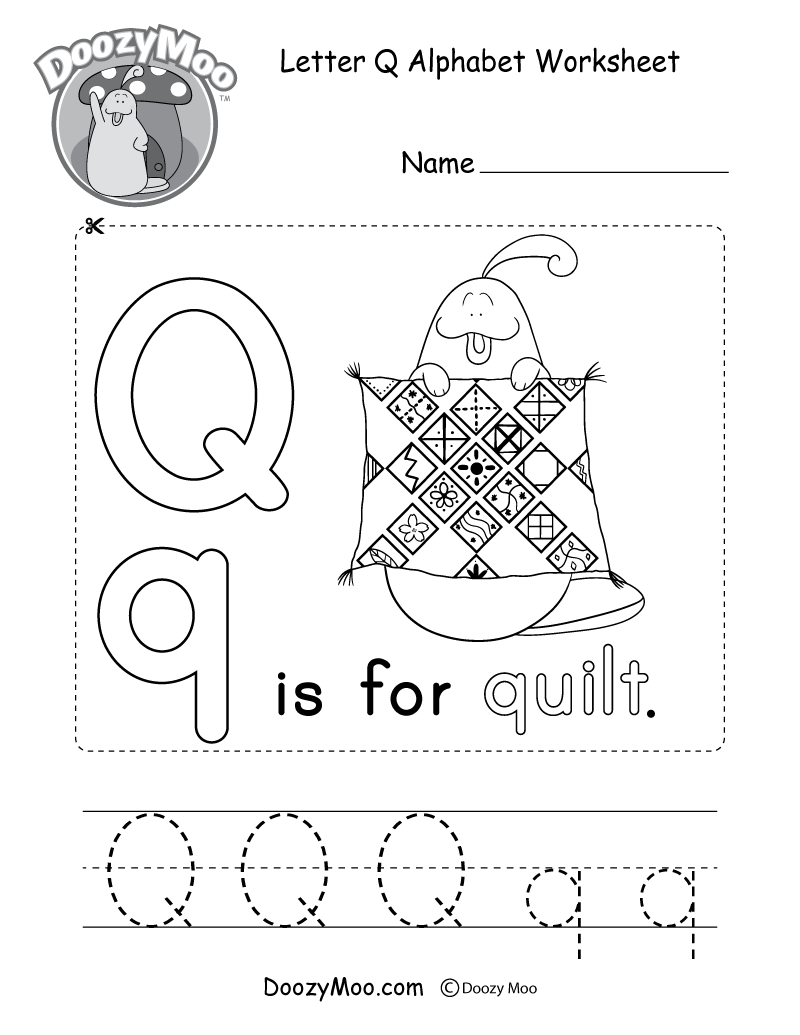 Missing Letters Alphabet Worksheet Free Printable Doozy Moo Letter Q Worksheets For Preschool Free Printable