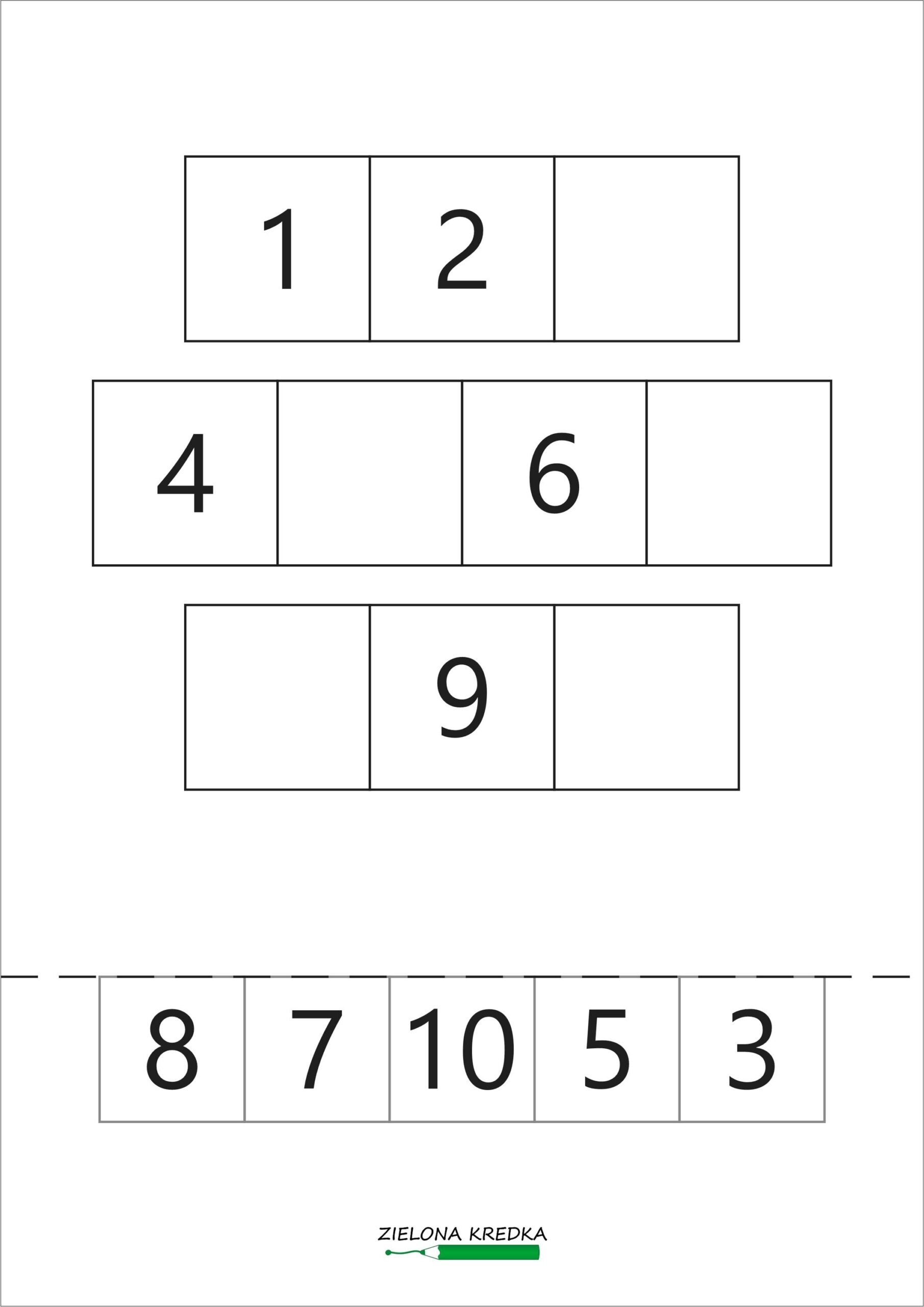 Missing Numbers 1 10 Worksheet Cut Paste Math Activity PDF Etsy