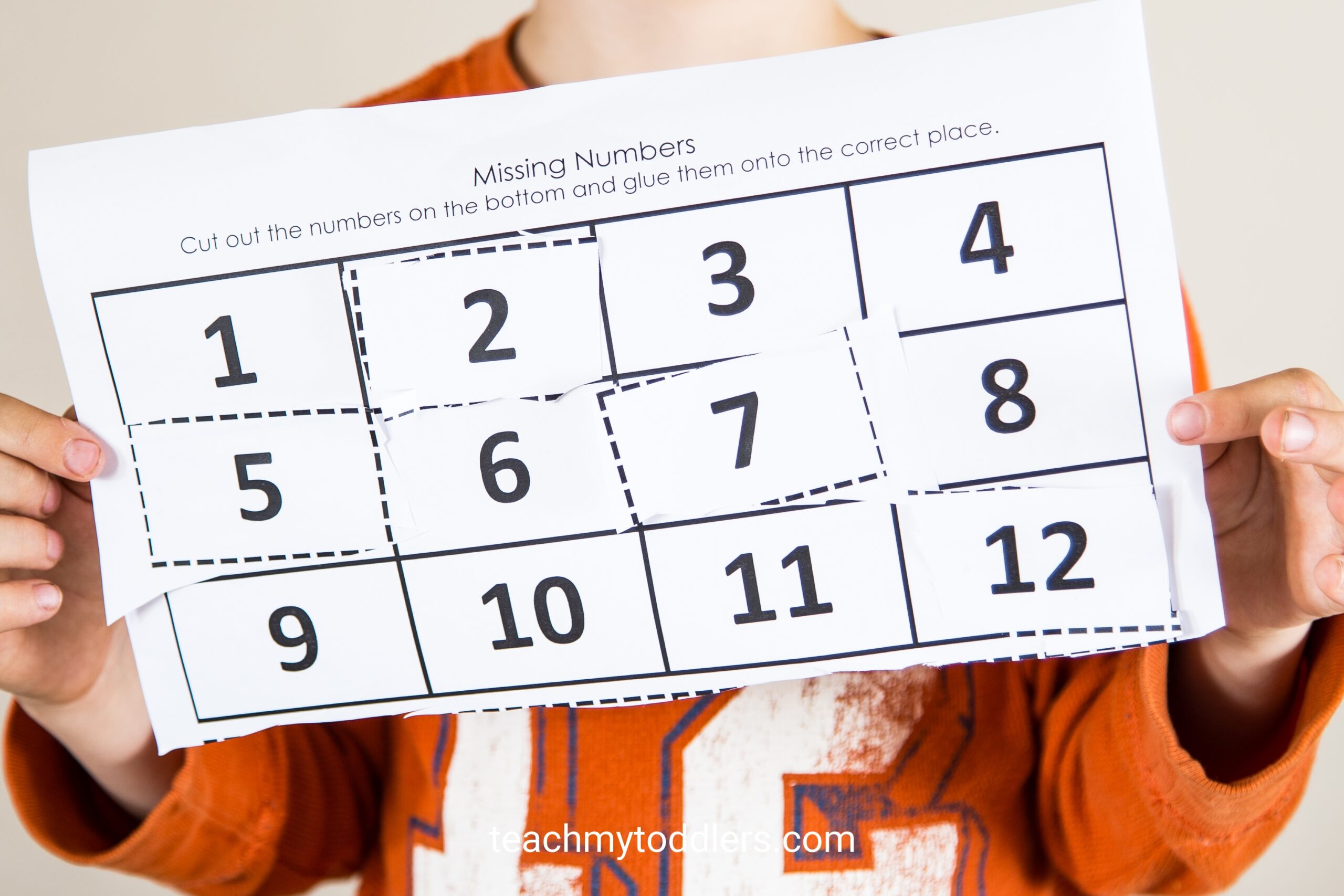 Missing Numbers Cut And Paste Worksheet Teach My Toddlers Missing Numbers Cut And Paste Worksheet Teach My Toddlers