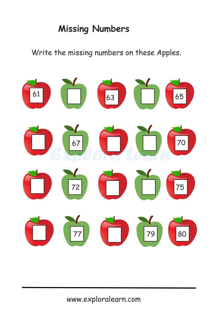 Missing Numbers Worksheets Enhance Number Sense For 2 6 Year Olds