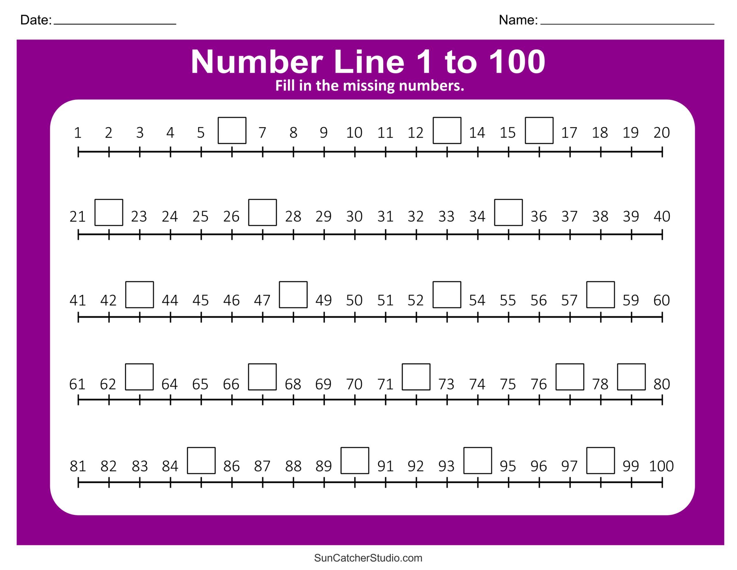 Missing Numbers Worksheets Fill In The Missing Numbers Free Printables Lettering SVG Files Tools Apps