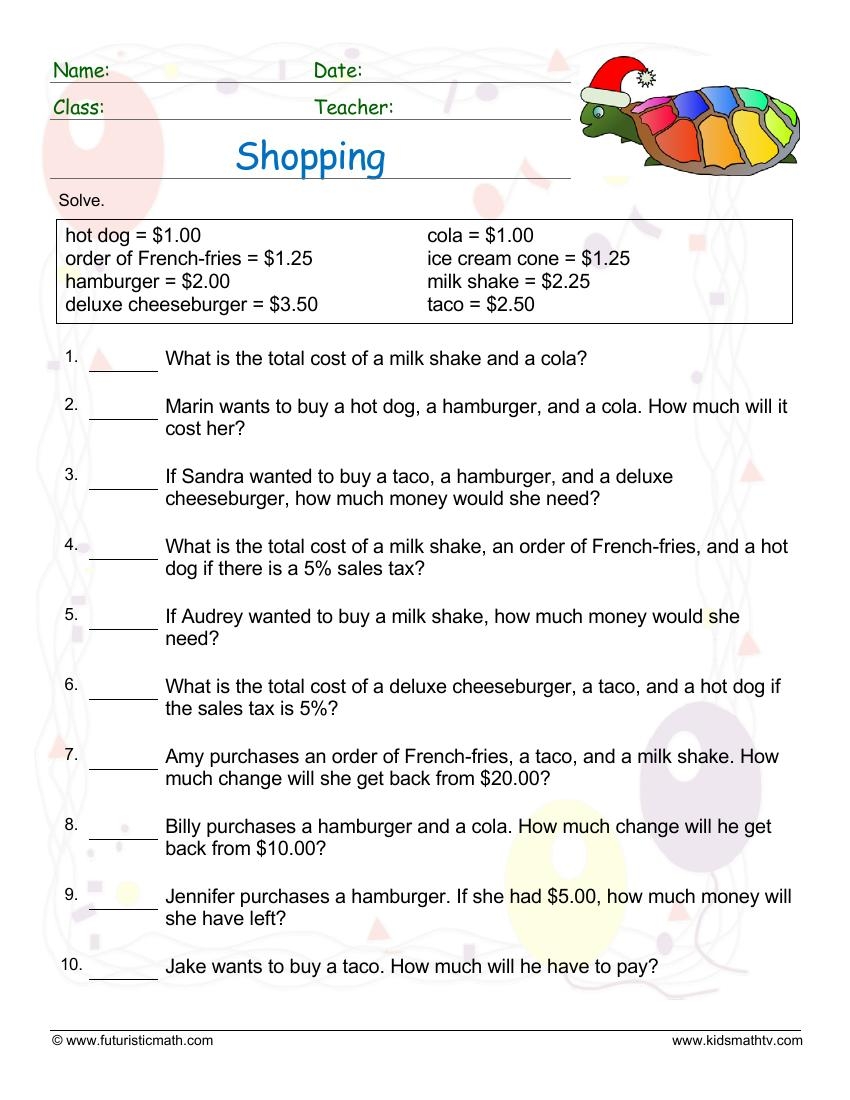 Money And Consumer Math Worksheets Pdf Math Champions Worksheets Library