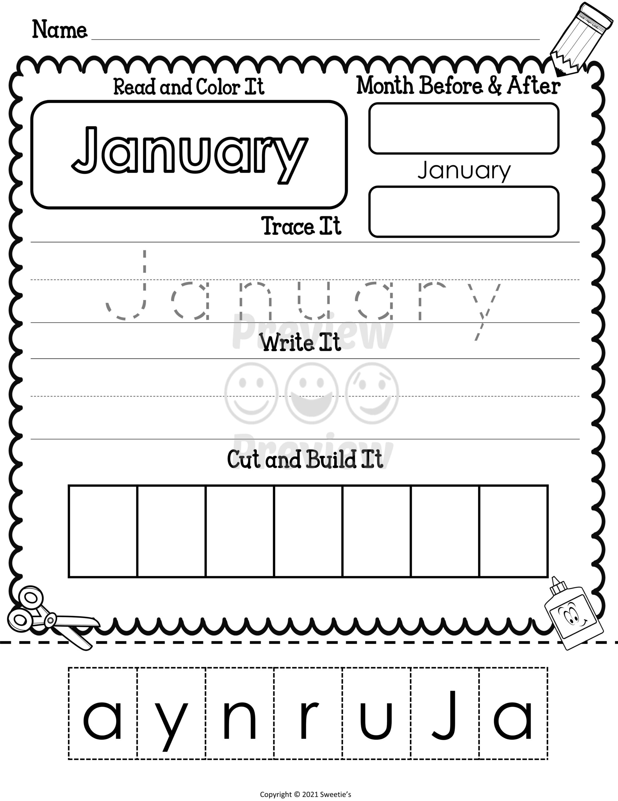 Months Of The Year Worksheets Made By Teachers