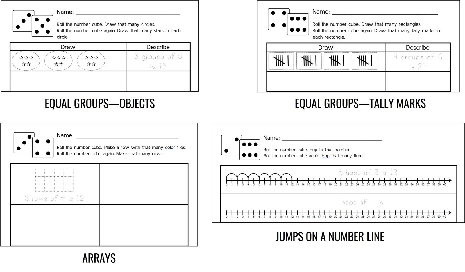 Multiple Multiplication Representations Games Math Coach S Corner