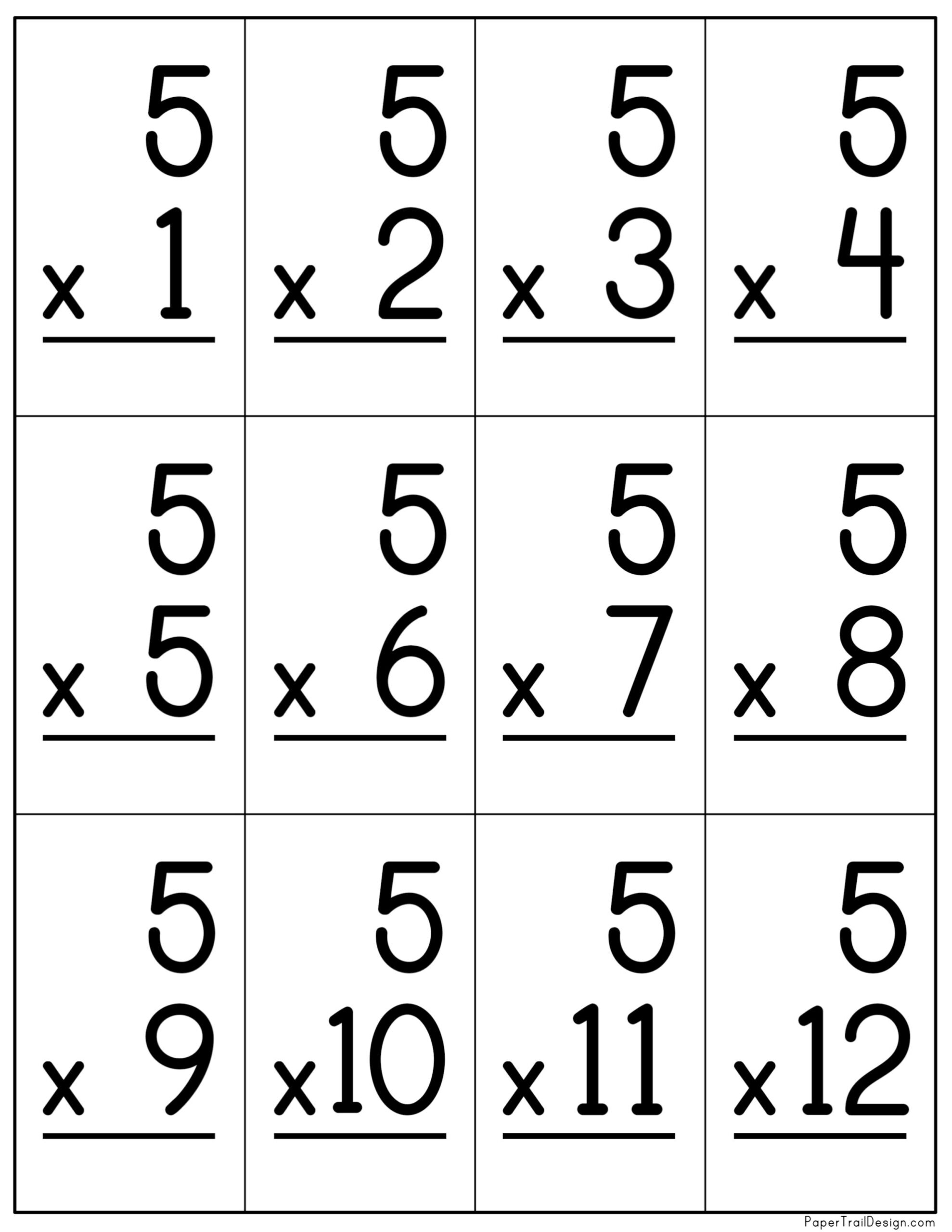 Multiplication Flash Cards Printable Paper Trail Design Scaffolded Math And Science Multiplication Flashcards With Strategies