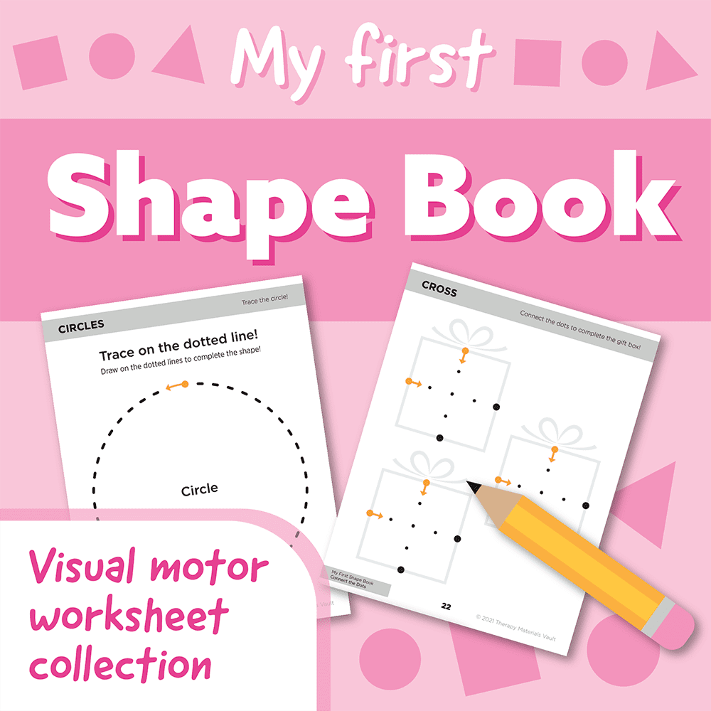 My First Shape Book Visual Motor Worksheet Collection TMV