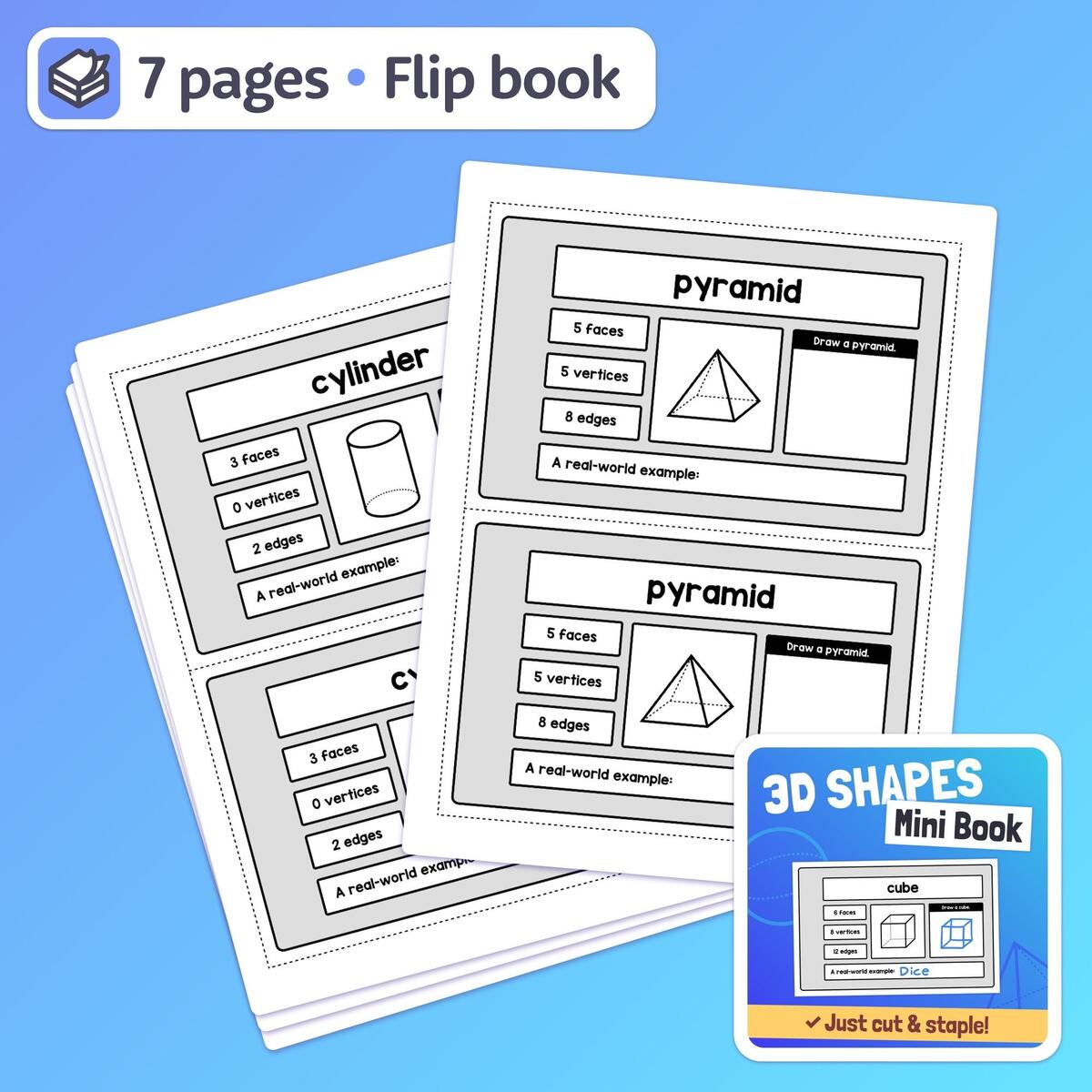 No Prep 3D Shapes Bundle 4th Grade 3rd Grade 3D Shapes 2nd Grade 3D Shape Activities Booklet Geometry Math Centers Printable PDF Etsy