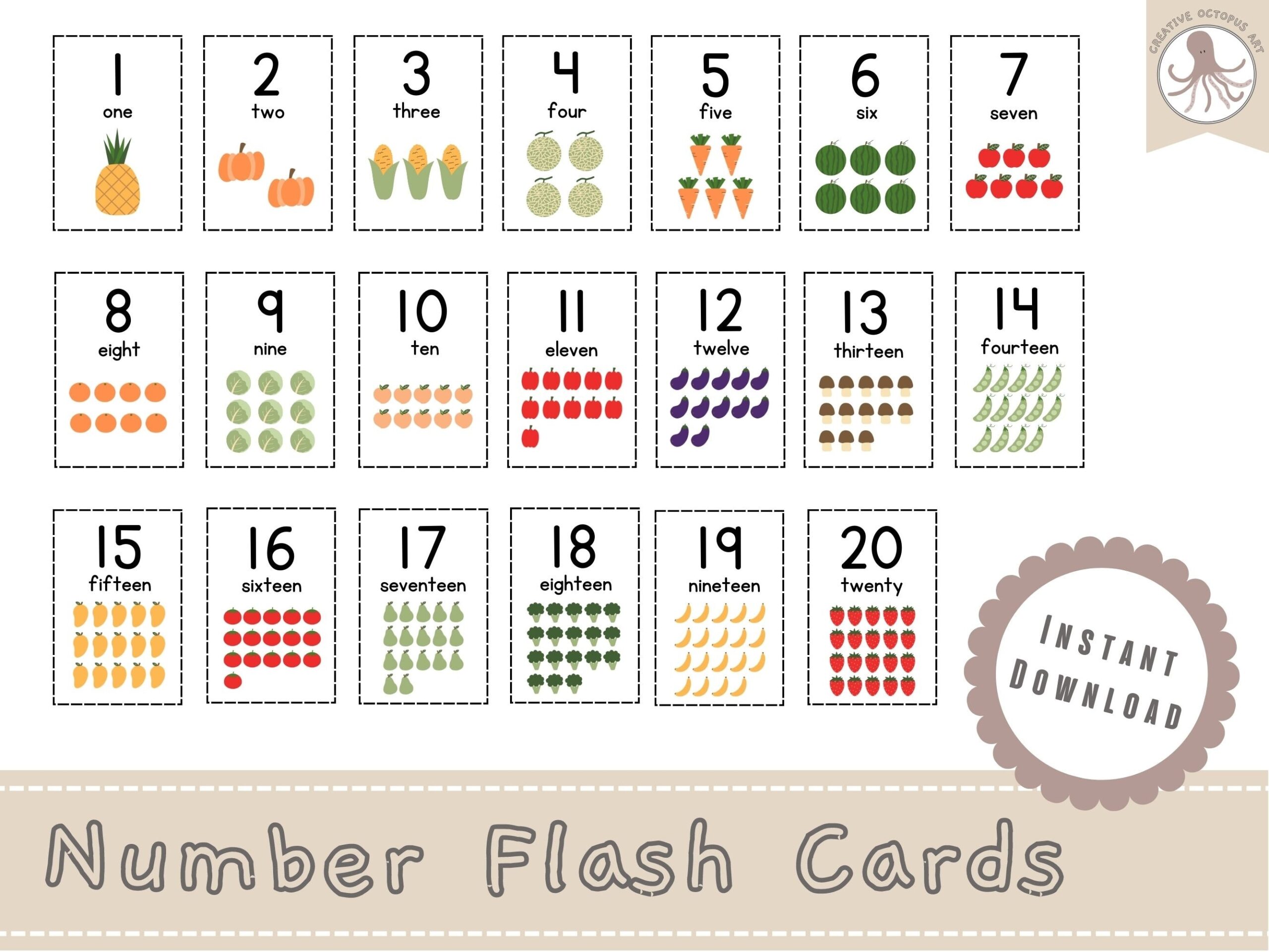 Number Flashcards Preschool Flashcards 1 20 Flash Card Flashcard Printable Number Cards Montessori Flash Card Preschool Activity Etsy Finland