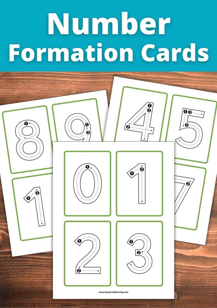 Number Formation Cards Free Nature Inspired Learning