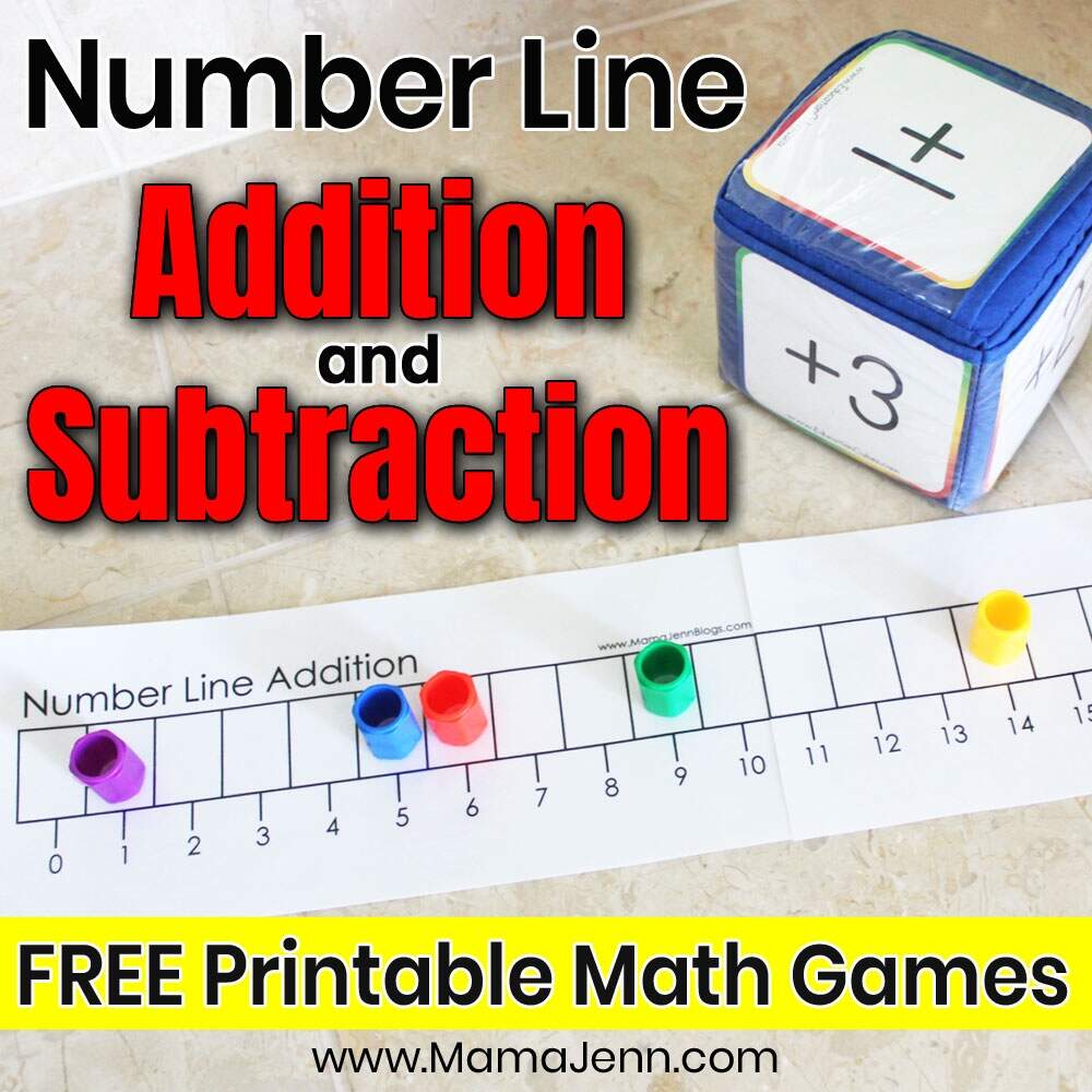 Number Line Addition Subtraction Math Games FREE Printables Number Line Addition Subtraction Math Games FREE Printables