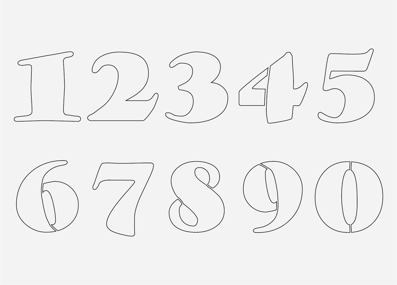 Number Stencils 0 10 10 Free PDF Printables Printablee