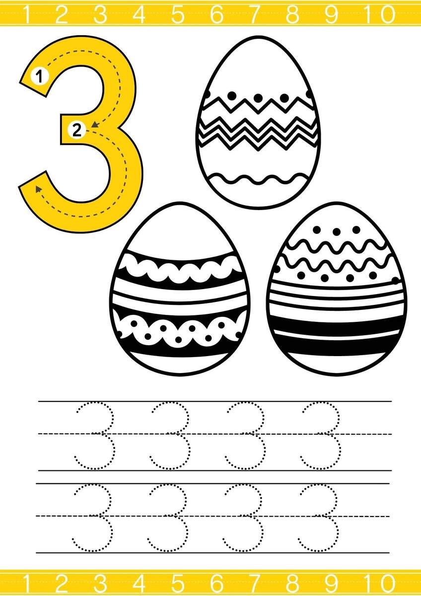 Numbers 1 15 Tracing Pages For Easter Ezpzlearn